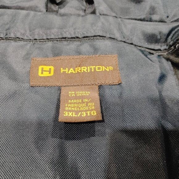 Brand New Harriton Lined Winter Jacket Black Size 3XL - Picture 2 of 3
